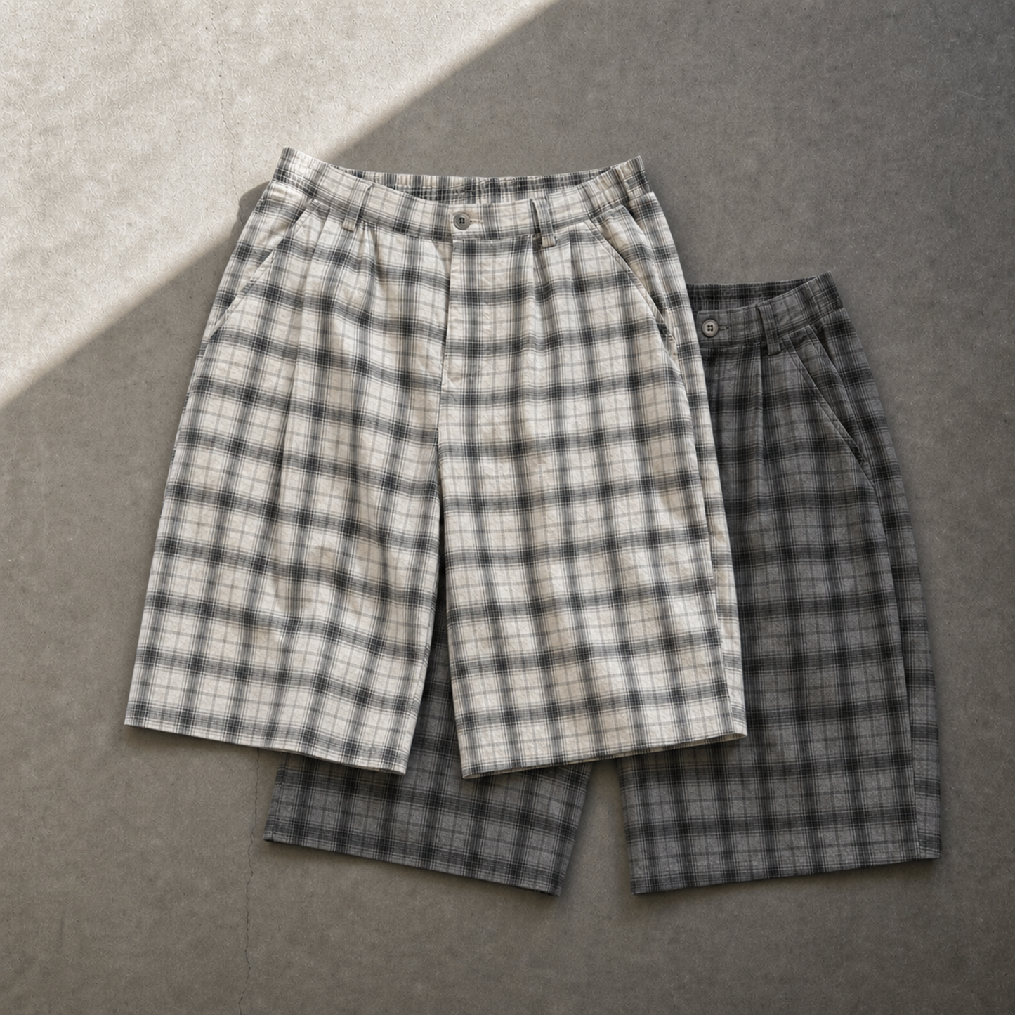 plaid shorts